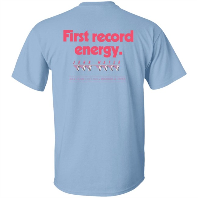 John Mayer Store Merch Sob Rock Universe Billboard- First Record Energy Tee Shirt John Mayer Store Merch Sob Rock Universe Billboard- First Record Energy Tee Shirt