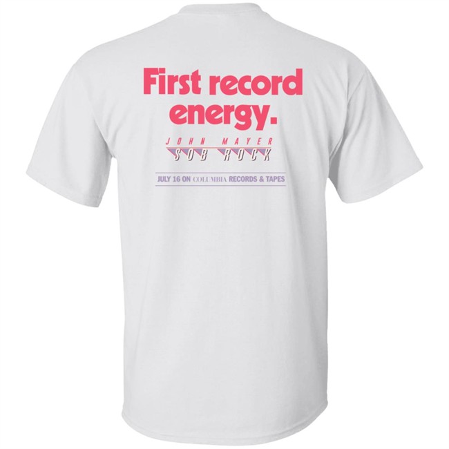 John Mayer Store Merch Sob Rock Universe Billboard- First Record Energy Tee Shirt John Mayer Store Merch Sob Rock Universe Billboard- First Record Energy Tee Shirt