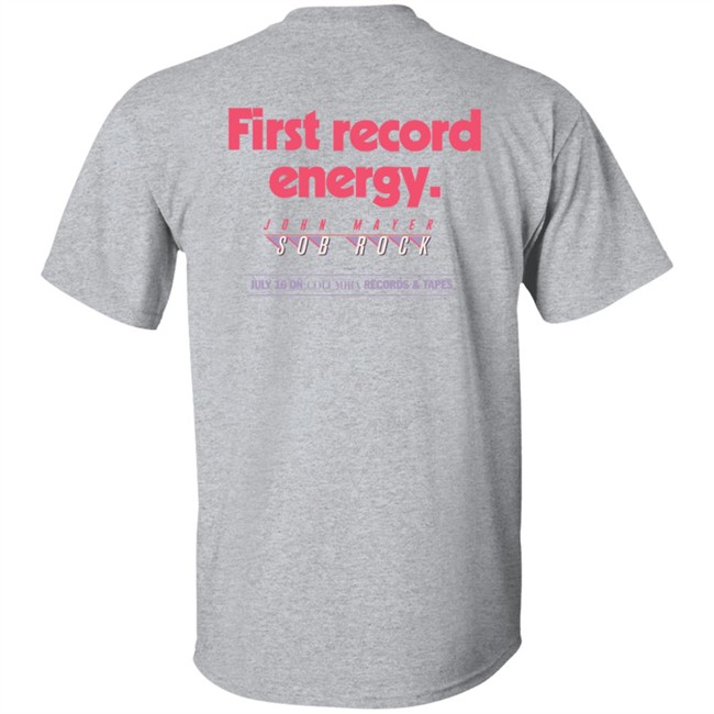 John Mayer Store Merch Sob Rock Universe Billboard- First Record Energy Tee Shirt John Mayer Store Merch Sob Rock Universe Billboard- First Record Energy Tee Shirt