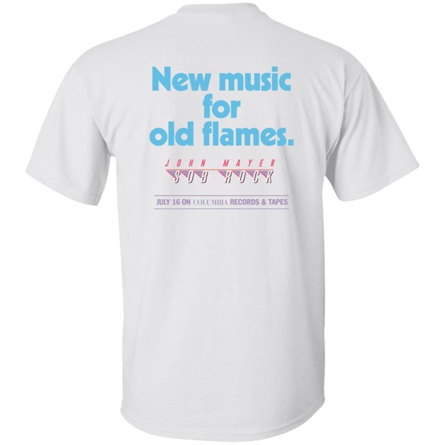 John Mayer Store Merch Sob Rock Universe Billboard – New Music for Old Flames Tee Shirt John Mayer Store Merch Sob Rock Universe Billboard – New Music for Old Flames Tee Shirt
