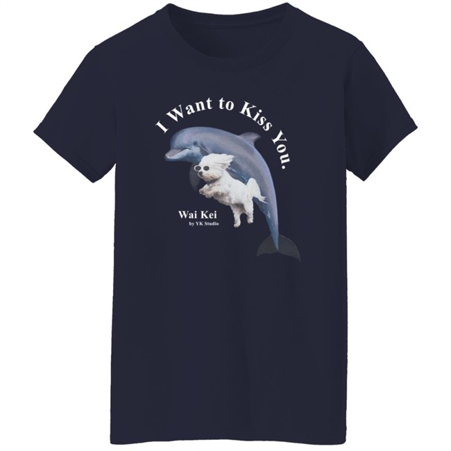 Wai Kei I Want To Kiss You Puppy Dolphin Jumping Shirt YK Studio HongVan - Wai Kei I Want To Kiss You Puppy Dolphin Jumping Shirt YK Studio