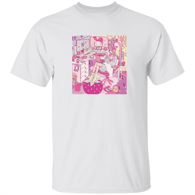 Kiru Made Merch Strawberry Mood Taper Fit Tee Shirt Vacuum Kiru Made Merch Strawberry Mood Taper Fit Tee Shirt Vacuum