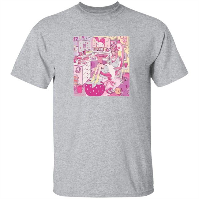 Kiru Made Merch Strawberry Mood Taper Fit Tee Shirt Vacuum Kiru Made Merch Strawberry Mood Taper Fit Tee Shirt Vacuum