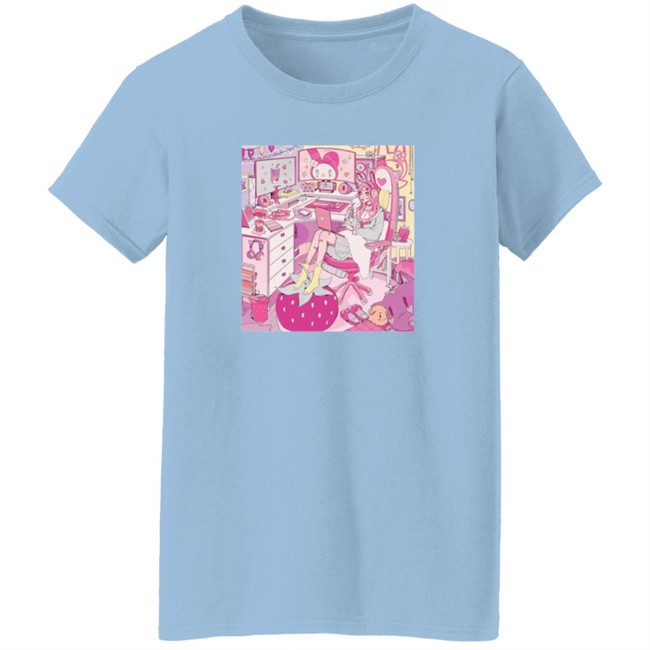 Kiru Made Merch Strawberry Mood Taper Fit Tee Shirt Vacuum Kiru Made Merch Strawberry Mood Taper Fit Tee Shirt Vacuum