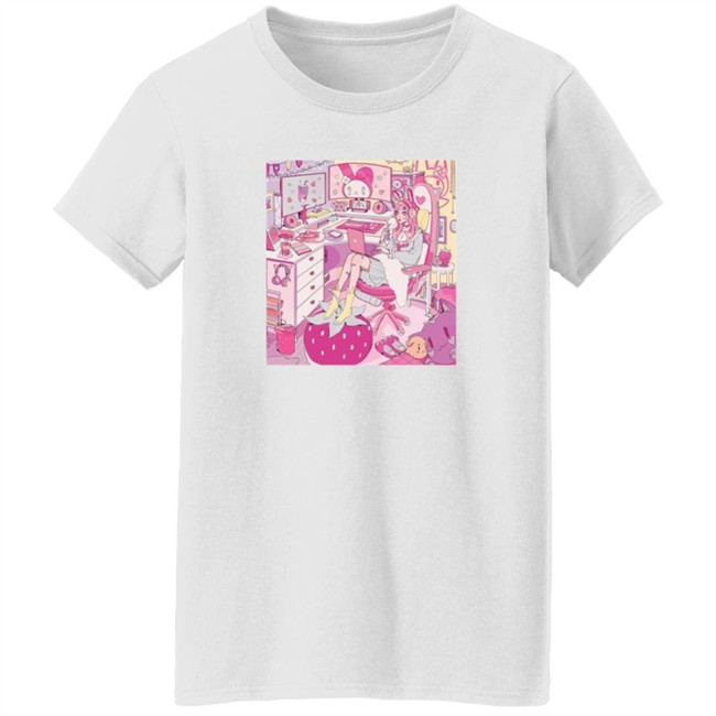 Kiru Made Merch Strawberry Mood Taper Fit Tee Shirt Vacuum Kiru Made Merch Strawberry Mood Taper Fit Tee Shirt Vacuum