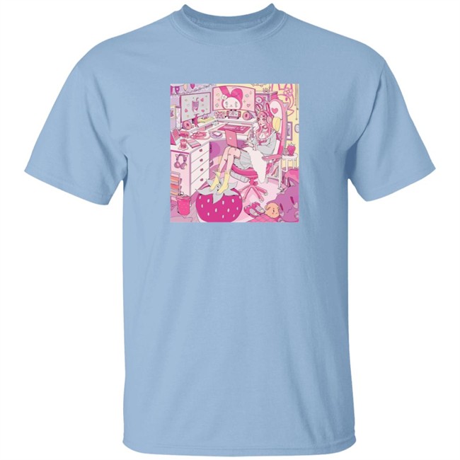 Kiru Made Merch Strawberry Mood Taper Fit Tee Shirt Vacuum