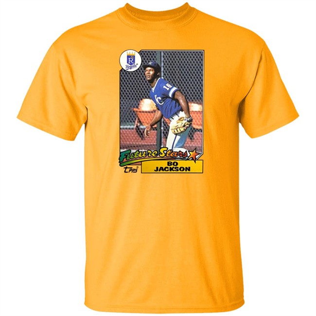 Homage Store 1987 Topps Future Stars Bo Jackson Royals Shirt Nhung - Homage Store 1987 Topps Future Stars Bo Jackson Royals Shirt
