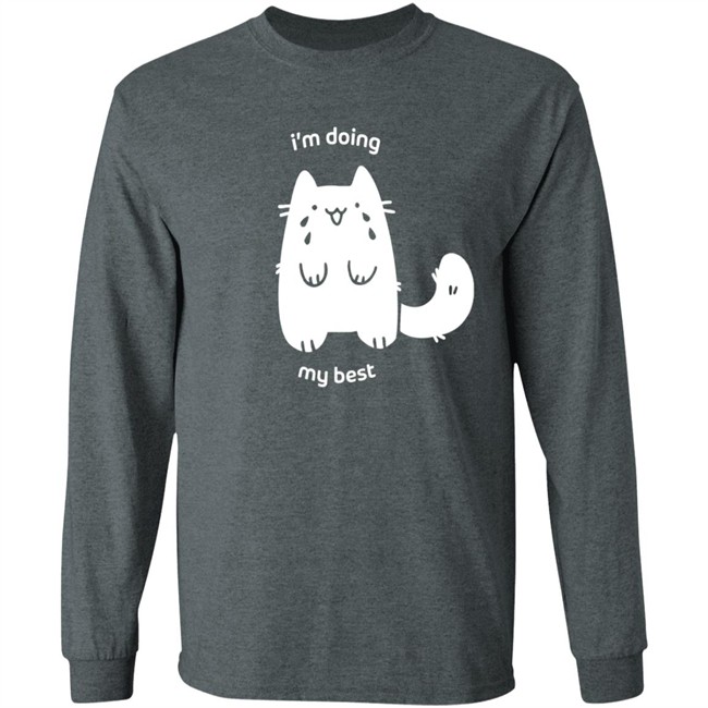 Crowlines Merch I'm Doing My Best Crying Cat T Shirt Crowlines Merch I'm Doing My Best Crying Cat T Shirt