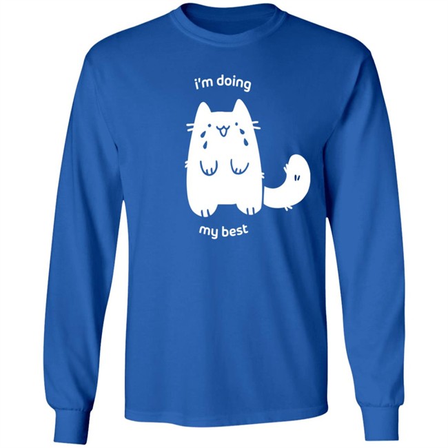 Crowlines Merch I'm Doing My Best Crying Cat T Shirt Crowlines Merch I'm Doing My Best Crying Cat T Shirt