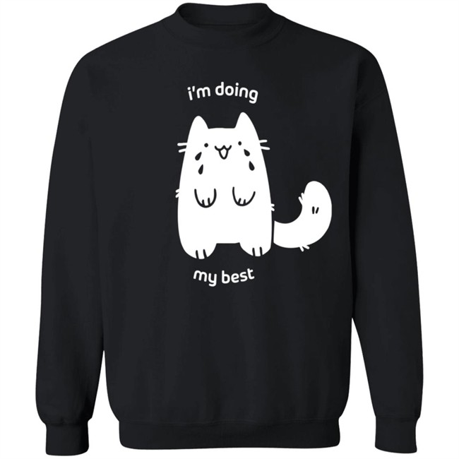 Crowlines Merch I'm Doing My Best Crying Cat T Shirt Crowlines Merch I'm Doing My Best Crying Cat T Shirt