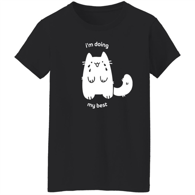 Crowlines Merch I'm Doing My Best Crying Cat T Shirt Crowlines Merch I'm Doing My Best Crying Cat T Shirt
