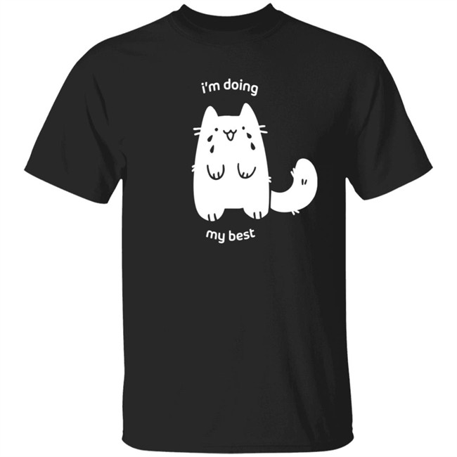 Crowlines Merch I'm Doing My Best Crying Cat T Shirt Crowlines Merch I'm Doing My Best Crying Cat T Shirt