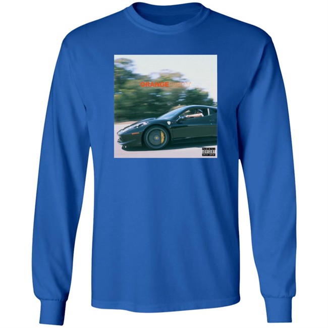 Larry June Merch Orange Print Album Tee Shirt Hang - Larry June Merch Orange Print Album Tee Shirt