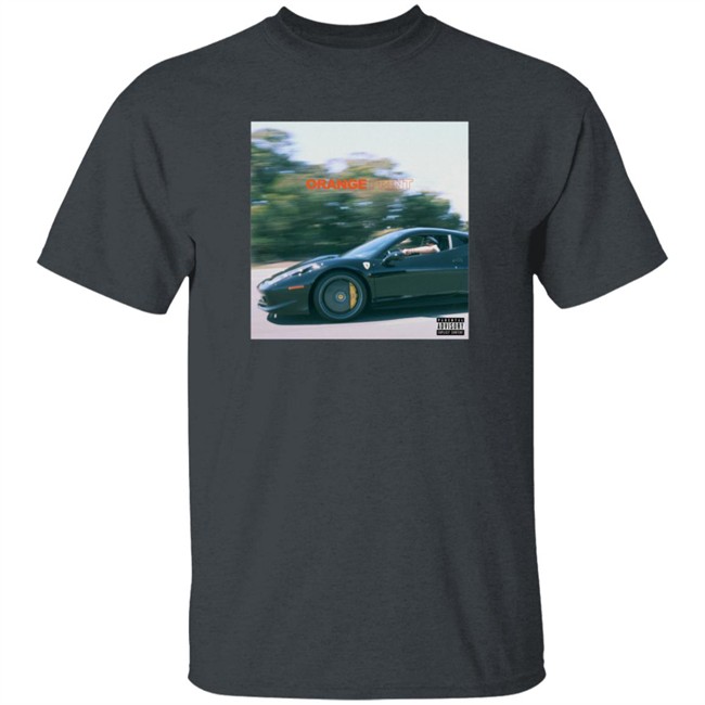 Larry June Merch Orange Print Album Tee Shirt Hang - Larry June Merch Orange Print Album Tee Shirt