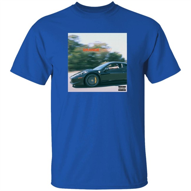 Larry June Merch Orange Print Album Tee Shirt Hang - Larry June Merch Orange Print Album Tee Shirt