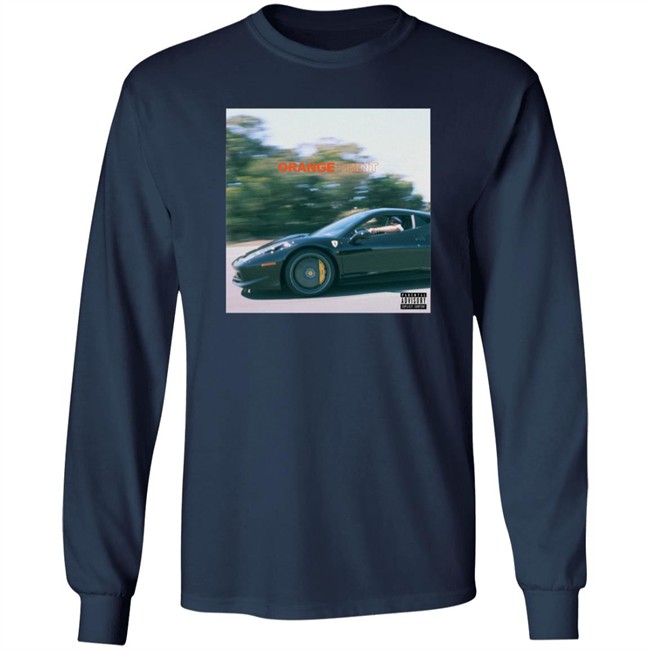 Larry June Merch Orange Print Album Tee Shirt Hang - Larry June Merch Orange Print Album Tee Shirt