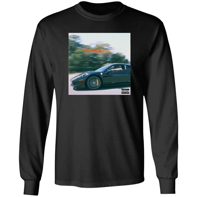 Larry June Merch Orange Print Album Tee Shirt Hang - Larry June Merch Orange Print Album Tee Shirt