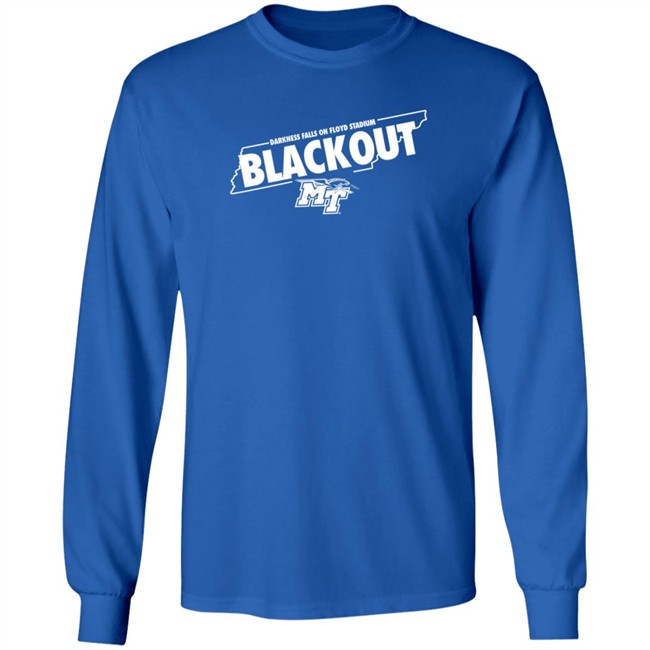 Darkness Falls On Floyd Stadium Blackout T Shirt Middle Tennessee Duc - Darkness Falls On Floyd Stadium Blackout T Shirt Middle Tennessee