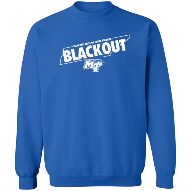 Darkness Falls On Floyd Stadium Blackout T Shirt Middle Tennessee Duc - Darkness Falls On Floyd Stadium Blackout T Shirt Middle Tennessee
