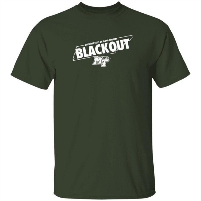Darkness Falls On Floyd Stadium Blackout T Shirt Middle Tennessee Duc - Darkness Falls On Floyd Stadium Blackout T Shirt Middle Tennessee