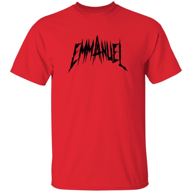 Anuel Aa Merch Red Emmanuel Tee Shirt Anuel Aa Merch Red Emmanuel Tee Shirt