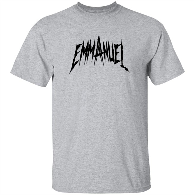 Anuel Aa Merch Red Emmanuel Tee Shirt Hang - Anuel Aa Merch Red Emmanuel Tee Shirt