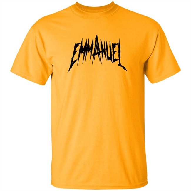 Anuel Aa Merch Red Emmanuel Tee Shirt Hang - Anuel Aa Merch Red Emmanuel Tee Shirt