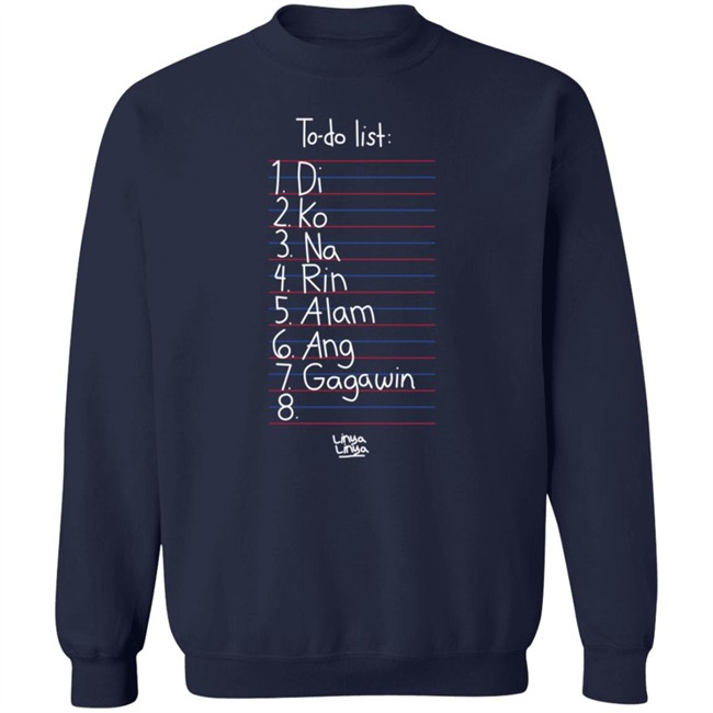Linya Linya Shop To Do List Shirt Arshie Larga Nhung - Linya Linya Shop To Do List Shirt Arshie Larga