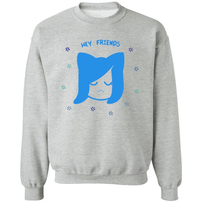 Akidearest Merch Blue Floral Shirt Hey Friends Hang - Akidearest Merch Blue Floral Shirt Hey Friends