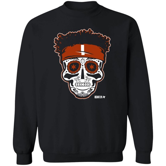 Justin Fields Sugar Skull T Shirt National Football League Players Association BreakingT Justin Fields Sugar Skull T Shirt National Football League Players Association BreakingT