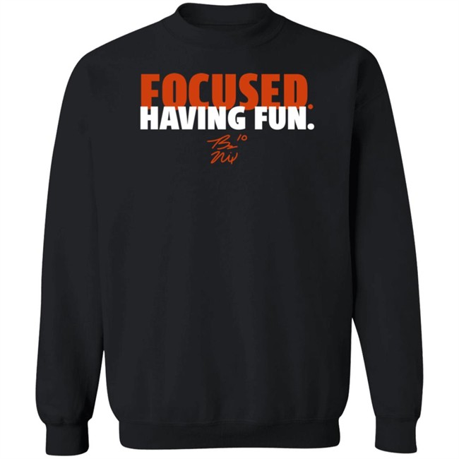 BreakingT Bo Nix Focused And Having Fun Shirt BreakingT Bo Nix Focused And Having Fun Shirt