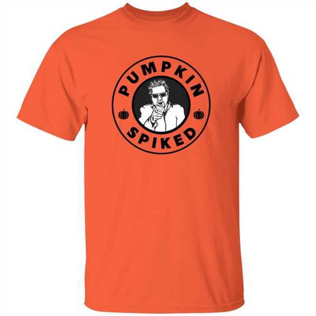 Guy Fieri Merch Pumpkin Spiked Tee Shirt Real Guys Order Pumpkin Spice