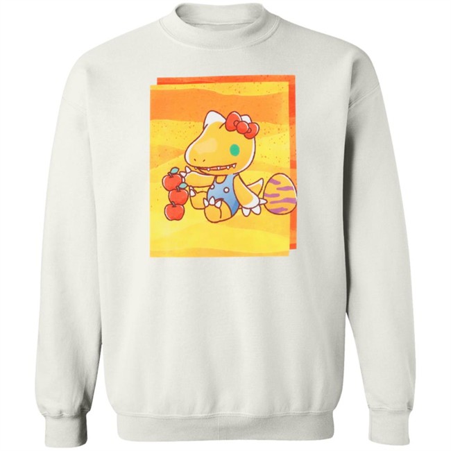 Atsuko Store Hello Kitty X Digimon Agumon White Shirt Atsuko Store Hello Kitty X Digimon Agumon White Shirt