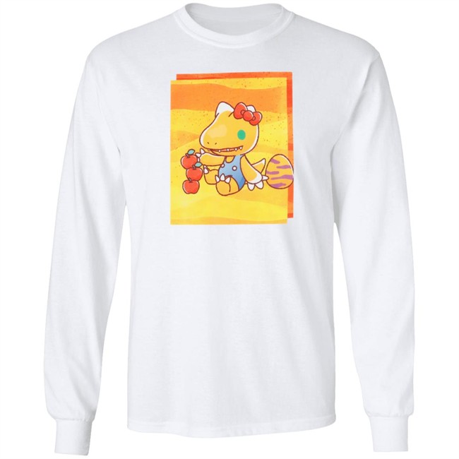 Atsuko Store Hello Kitty X Digimon Agumon White Shirt Atsuko Store Hello Kitty X Digimon Agumon White Shirt