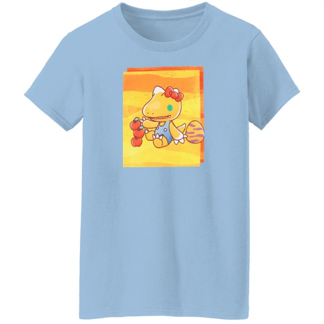 Atsuko Store Hello Kitty X Digimon Agumon White Shirt Atsuko Store Hello Kitty X Digimon Agumon White Shirt