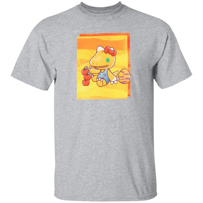 Atsuko Store Hello Kitty X Digimon Agumon White Shirt Atsuko Store Hello Kitty X Digimon Agumon White Shirt