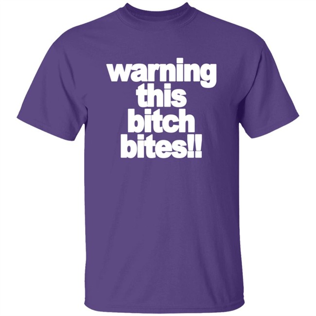 Punxnkisses Merch Warning This Bitch Bites Baby Tee Shirt Punxnkisses Merch Warning This Bitch Bites Baby Tee Shirt