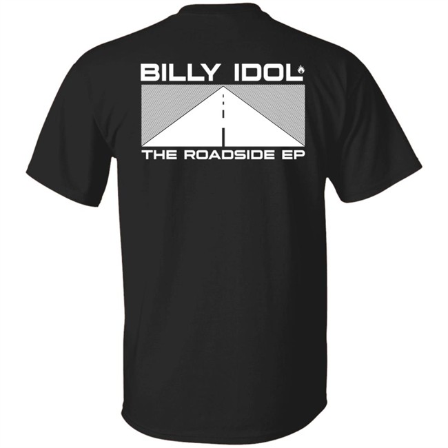 Billy Idol Merch The Roadside Ep Black Shirt Billy Idol Merch The Roadside Ep Black Shirt