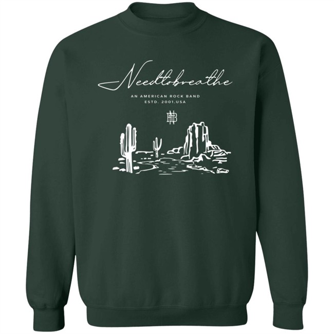 Needtobreathe Merch Desert Crewneck Sweatshirt An American Rock Band