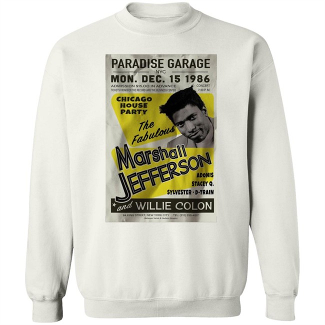 Marshall Jefferson At Paradise Garage New York City 1986 T Shirt Marshall Jefferson At Paradise Garage New York City 1986 T Shirt