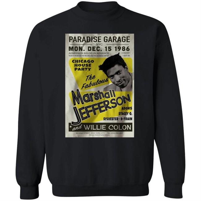 Marshall Jefferson At Paradise Garage New York City 1986 T Shirt Marshall Jefferson At Paradise Garage New York City 1986 T Shirt