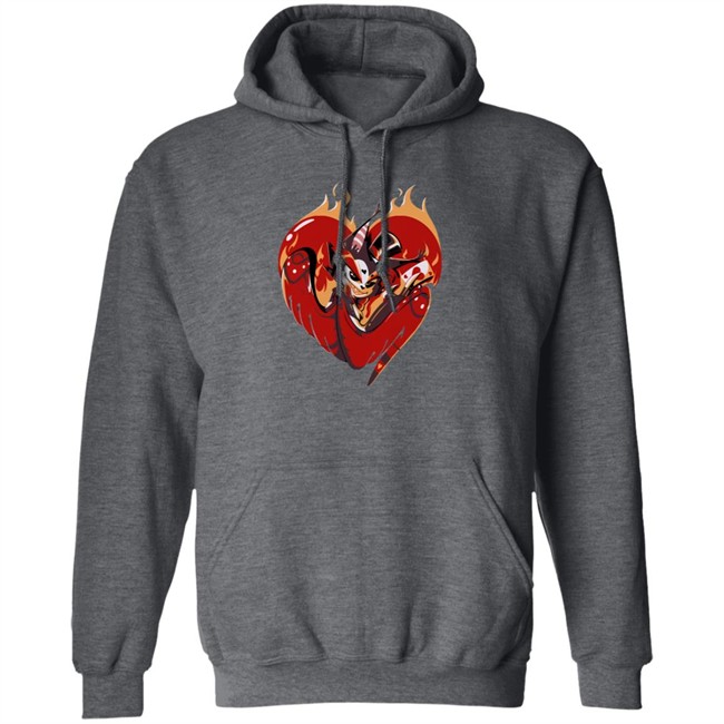 Vshojo Merch Flaming Heart Husk Tee Shirt Vshojo Merch Flaming Heart Husk Tee Shirt