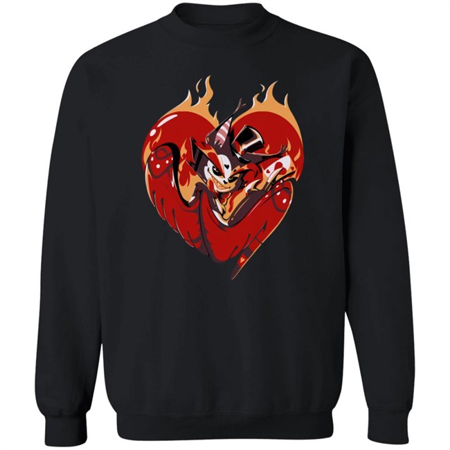 Vshojo Merch Flaming Heart Husk Tee Shirt Vshojo Merch Flaming Heart Husk Tee Shirt