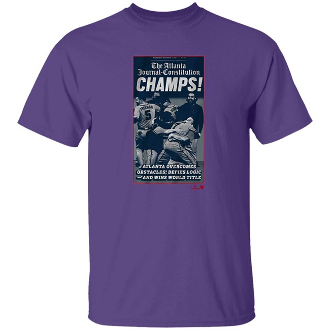 Breaking T The Atlanta Journal-Constitution World Champs Cover Shirt Navy Breaking T The Atlanta Journal-Constitution World Champs Cover Shirt Navy