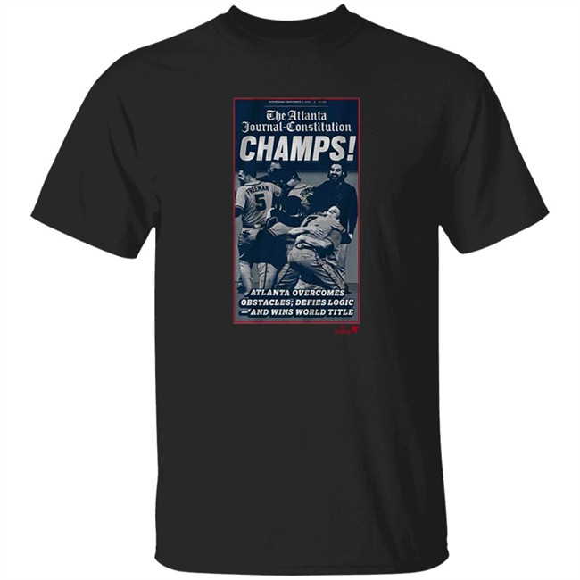 Breaking T The Atlanta Journal-Constitution World Champs Cover Shirt Navy Breaking T The Atlanta Journal-Constitution World Champs Cover Shirt Navy