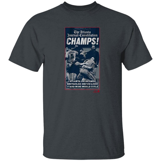 Breaking T The Atlanta Journal-Constitution World Champs Cover Shirt Navy Breaking T The Atlanta Journal-Constitution World Champs Cover Shirt Navy