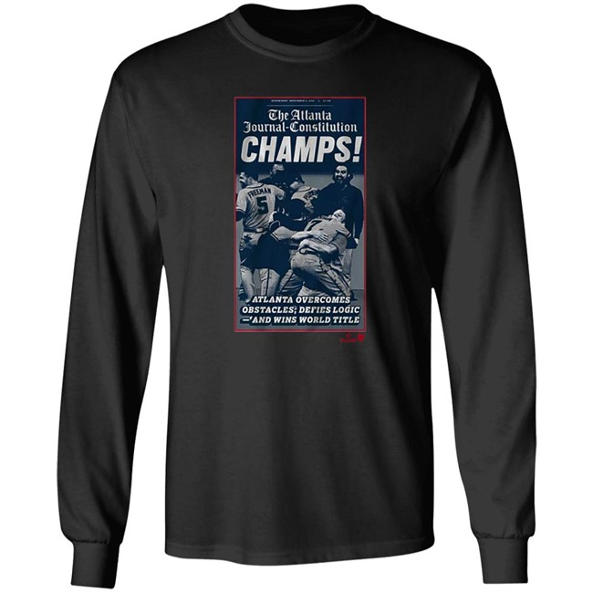 Breaking T The Atlanta Journal-Constitution World Champs Cover Shirt Navy Breaking T The Atlanta Journal-Constitution World Champs Cover Shirt Navy