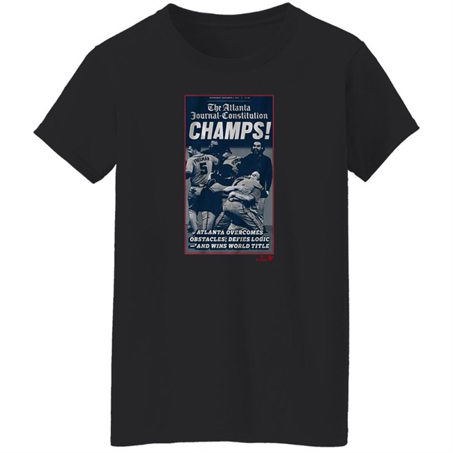 Breaking T The Atlanta Journal-Constitution World Champs Cover Shirt Navy Breaking T The Atlanta Journal-Constitution World Champs Cover Shirt Navy