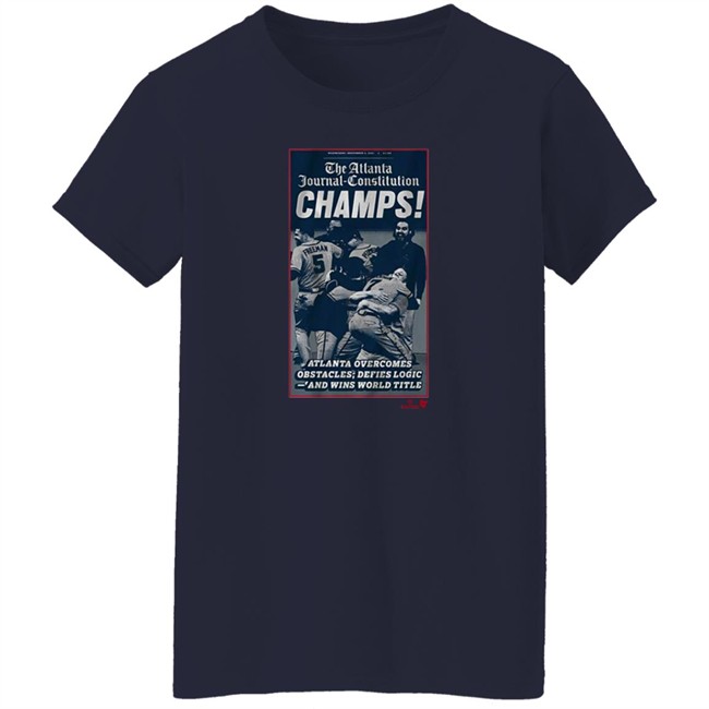 Breaking T The Atlanta Journal-Constitution World Champs Cover Shirt Navy Breaking T The Atlanta Journal-Constitution World Champs Cover Shirt Navy