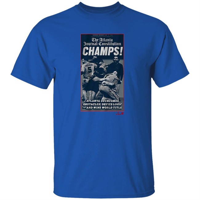 Breaking T The Atlanta Journal-Constitution World Champs Cover Shirt Navy Breaking T The Atlanta Journal-Constitution World Champs Cover Shirt Navy